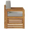 vidaXL Conjunto de sof&aacute;s de exterior con coj&iacute;n Natural 71 x 63 x 73 cm