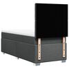 vidaXL Cama box spring con colch&oacute;n tela gris oscuro 80x200 cm