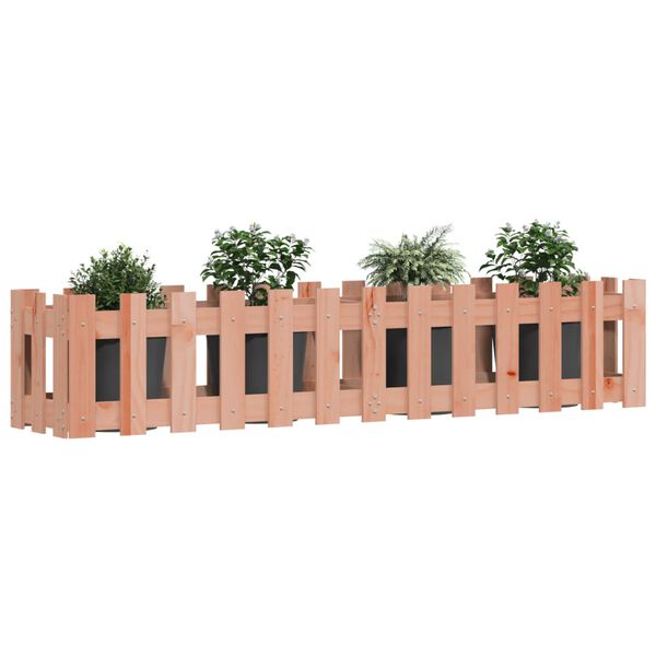 vidaXL Arriate elevado jardín valla madera maciza Douglas 150x30x30 cm