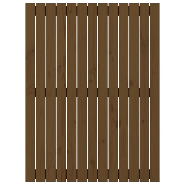 vidaXL Cabecero cama pared madera maciza pino marr&oacute;n miel 82,5x3x110cm