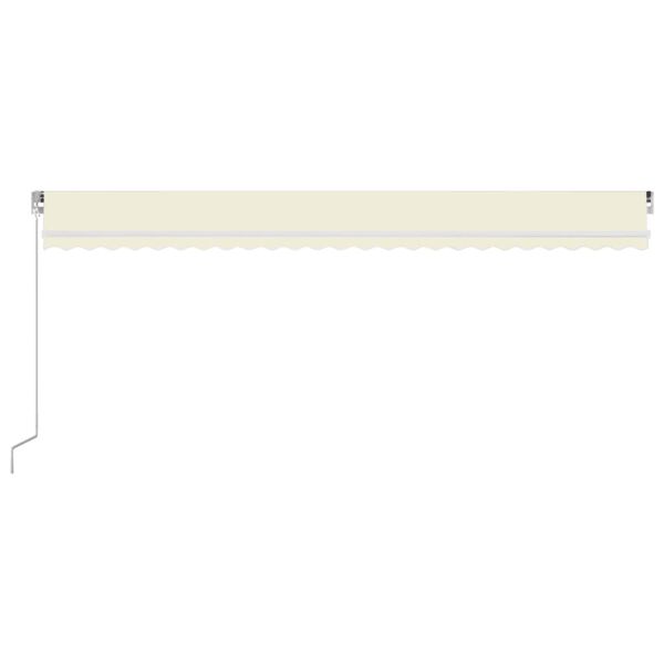 vidaXL Toldo retr&aacute;ctil manual crema 600x350 cm