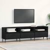 vidaXL Mueble de TV Roble Negro 150 x 30 x 44,5 cm