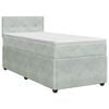 vidaXL Cama box spring con colch&oacute;n Gris Claro 90 x 190 cm Terciopelo