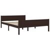 vidaXL Estructura cama 2 cajones madera pino marr&oacute;n oscuro 160x200cm