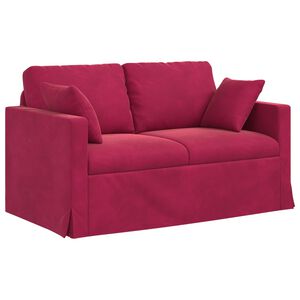 vidaXL Sof&aacute; Rojo vino 138 x 78 x 80 cm Terciopelo
