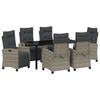 vidaXL Conjunto de Comedor de Jard&iacute;n 7 pcs Gris rat&aacute;n sint&eacute;tico