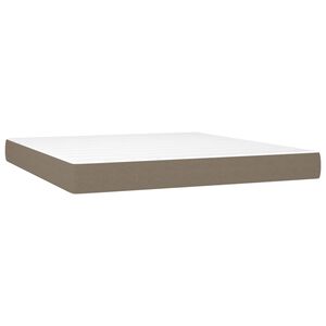 vidaXL Colch&oacute;n de muelles ensacados firmeza media tela gris taupe 180x200x20 cm