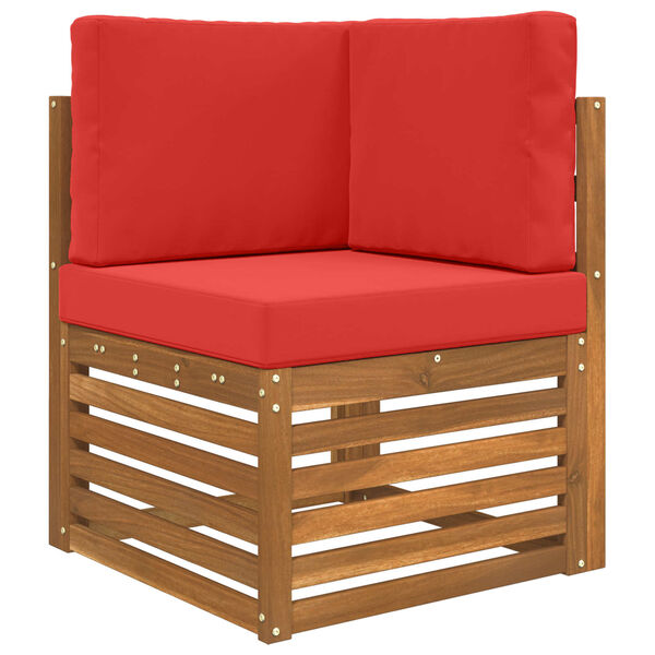 vidaXL Coj&iacute;n para sof&aacute; de exterior 3 pcs Rojo Poli&eacute;ster