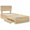vidaXL Estructura de cama con cabecera Roble Sonoma 90 x 190 cm
