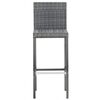 vidaXL Muebles de bar jardín 5 pzas ratán sintético madera acacia gris