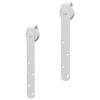 vidaXL Kit mini puerta corredera armario acero carbono blanco 122 cm