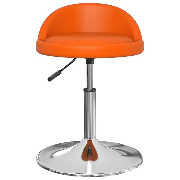 vidaXL Sillas de comedor giratorias 2 uds cuero sint&eacute;tico naranja