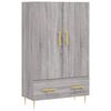 vidaXL Aparador alto madera de ingenier&iacute;a gris Sonoma 69,5x31x115 cm