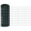vidaXL Valla Euro con Poste 10 x 0,4 m Acero recubierto de PVC Verde