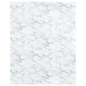 vidaXL Pegatina de mueble autoadhesiva PVC blanco m&aacute;rmol 90x500 cm