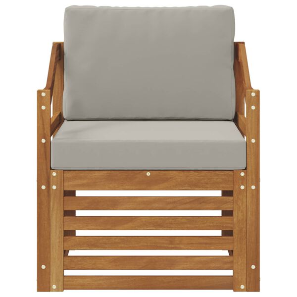 vidaXL Conjunto de sof&aacute;s de exterior con coj&iacute;n Natural 67 x 63 x 73 cm