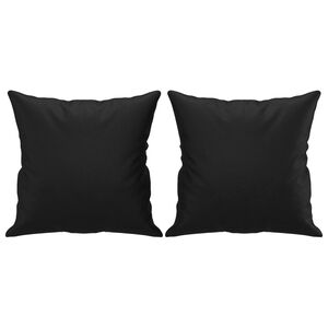 vidaXL Cojines decorativos 2 uds cuero sint&eacute;tico negro 40x40 cm