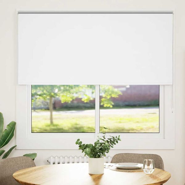 vidaXL Estor Enrollable Opaco blanco 155x130 cm Tela Ancho 151,6 cm