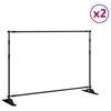 vidaXL Soportes de tel&oacute;n de fondo 2 uds acero negro 305x243 cm