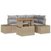 vidaXL Conjunto de sof&aacute;s de jard&iacute;n 5 uds. Beige y gris