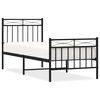 vidaXL Estructura cama sin colch&oacute;n con estribo metal negro 80x200 cm