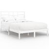 vidaXL Estructura de cama sin colchón madera maciza blanco 140x200 cm