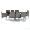 vidaXL Juego de comedor de jard&iacute;n 9 piezas gris y negro