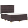 vidaXL Cama tipo Box Spring Marr&oacute;n Oscuro 160 x 200 cm tela