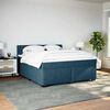 vidaXL Cama box spring con colch&oacute;n terciopelo azul 180x200 cm