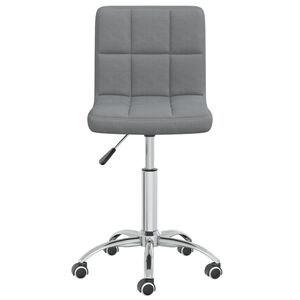vidaXL Silla de comedor giratoria tela gris claro