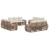 vidaXL Conjunto de sof&aacute;s de jard&iacute;n 12 pcs Beige y blanco crema