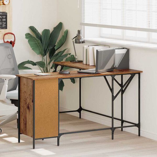 vidaXL Escritorio Madera Vieja 141 x 141 x 75 cm Madera contrachapada