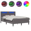 vidaXL Estructura de cama con colch&oacute;n Gris 160 x 200 cm