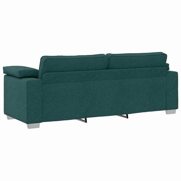 vidaXL Sof&aacute; Verde oscuro 219 x 80 x 82 cm tela