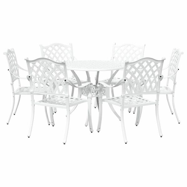 vidaXL Conjunto de Comedor de Jard&iacute;n 7 pcs Aluminio