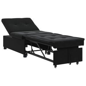 vidaXL Sof&aacute; cama Negro 194 x 67 x 82 cm Terciopelo
