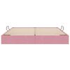 vidaXL Cama con almacenamiento Rosa 160 x 200 cm Terciopelo