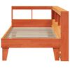 vidaXL Cama con estanter&iacute;a sin colch&oacute;n madera maciza marr&oacute;n 90x190 cm