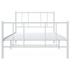 vidaXL Estructura cama sin colch&oacute;n con estribo metal blanco 75x190 cm