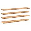 vidaXL Estante flotante 4 uds madera acacia acabado aceite 140x30x2 cm