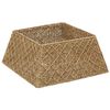 vidaXL Collar para &aacute;rbol de Navidad Cuadrado Natural 50 x 50 x 25 cm