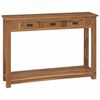 vidaXL Mesa Consola Natural 110 x 30 x 80 cm Madera de teca maciza
