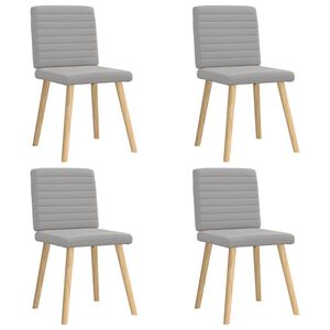 vidaXL Sillas de comedor 4 uds tela gris nube