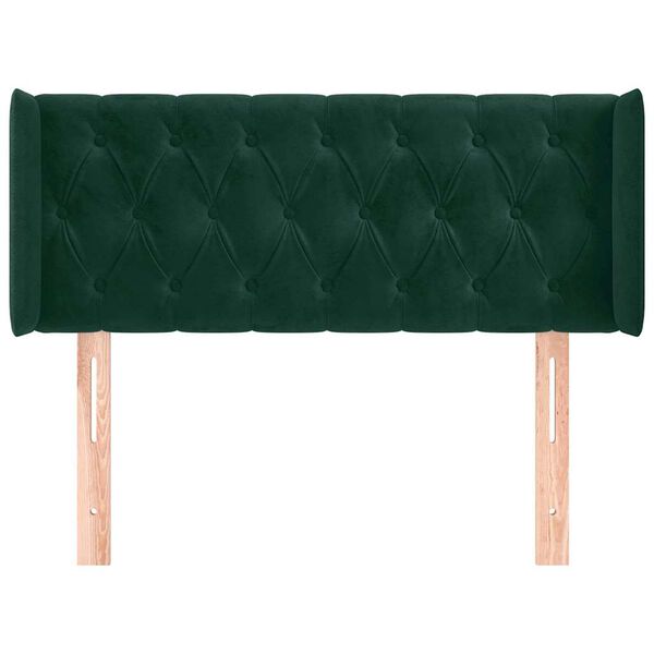 vidaXL Cabecero de terciopelo verde oscuro 103x16x78/88 cm
