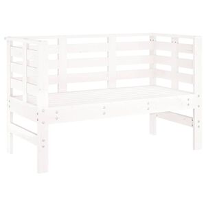 vidaXL Banco de jard&iacute;n madera maciza de pino blanco 111,5x53x71 cm