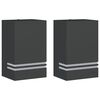 vidaXL Apliques de exterior 2 unidades acero inoxidable negro