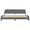 vidaXL Estructura de cama Dover tela gris oscuro 200x200 cm