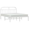 vidaXL Estructura cama sin colchón con cabecero metal blanco 183x213cm