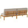 vidaXL Juego de Sof&aacute; Taup&eacute; 240 x 92 x 69 cm Madera de Acacia S&oacute;lida