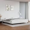 vidaXL Estructura de cama sin colchón cuero sintético blanco 200x200cm